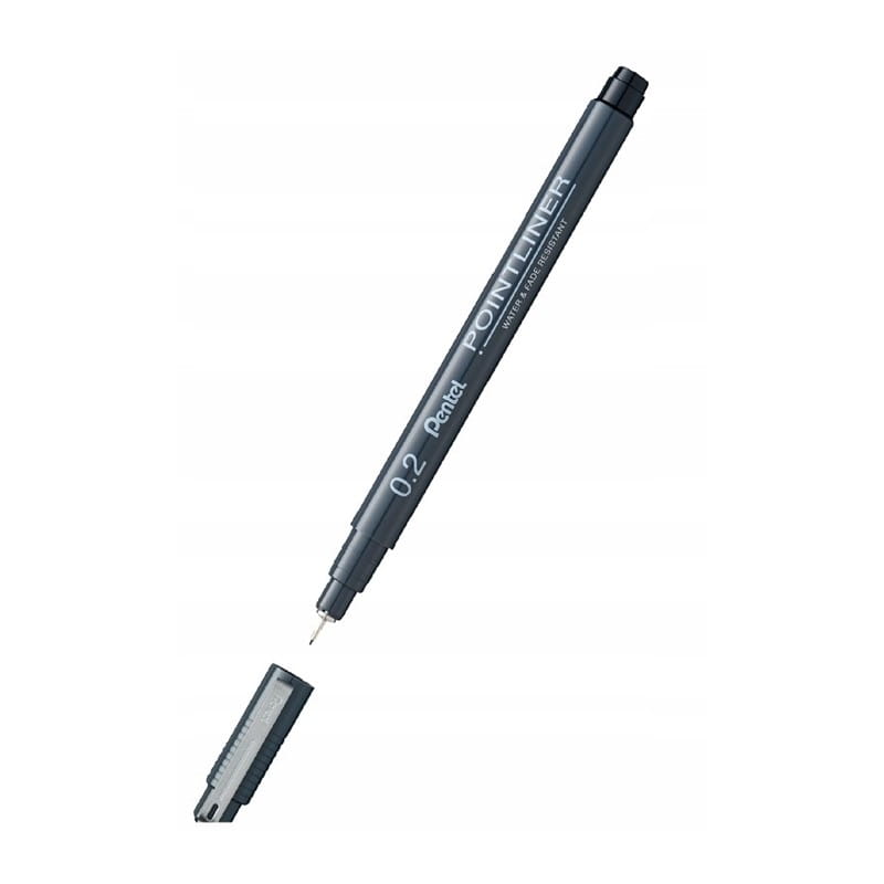 Cienkopis PENTEL POINTLINER czarny 0,2mm 1szt. /S20P-2A/
