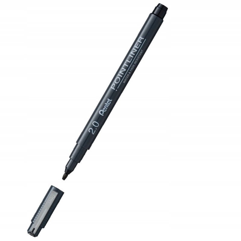 Cienkopis PENTEL POINTLINER czarny 2,0mm 1szt. /S20P-C20A/