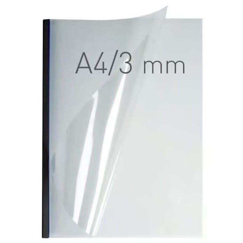 Termookładki OPUS O.THERMOTOP 3mm DOUBLE CLEAR miękkie grzbiet czarny 50szt. /210435/