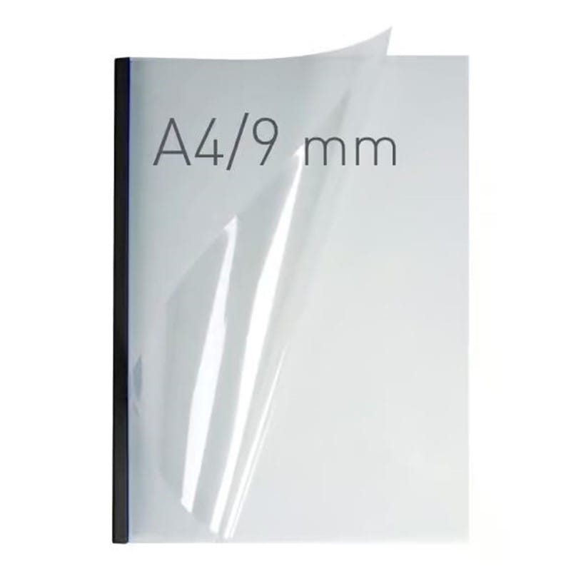 Termookładki OPUS O.THERMOTOP 9mm DOUBLE CLEAR miękkie grzbiet czarny 40szt. /210640/