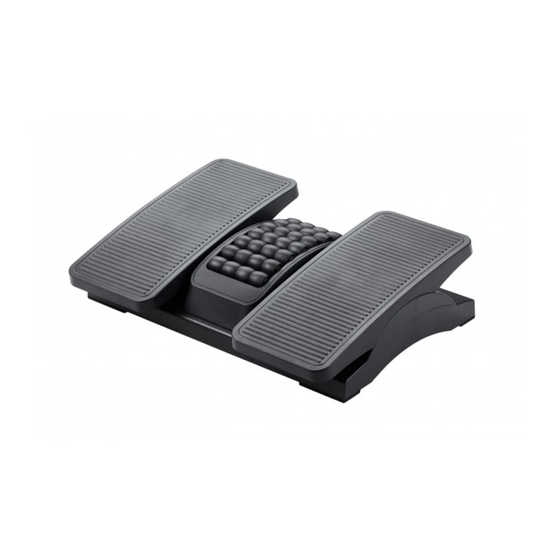 Podnóżek Q-CONNECT 430x320x105mm z oddzielnymi regulowanymi platformami na nogi + masażer czarny /KF16946/