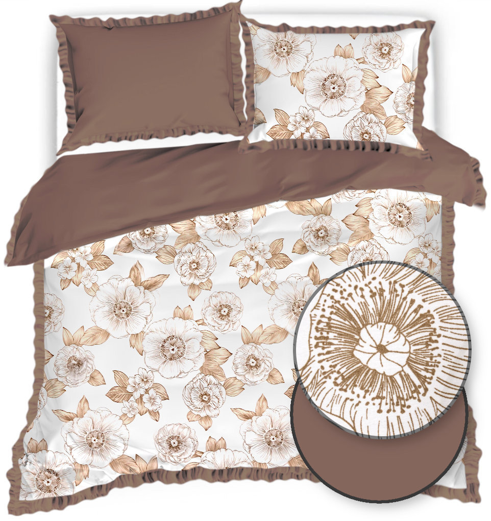 Pościel Z Falbaną 160X200 Peonie 21297