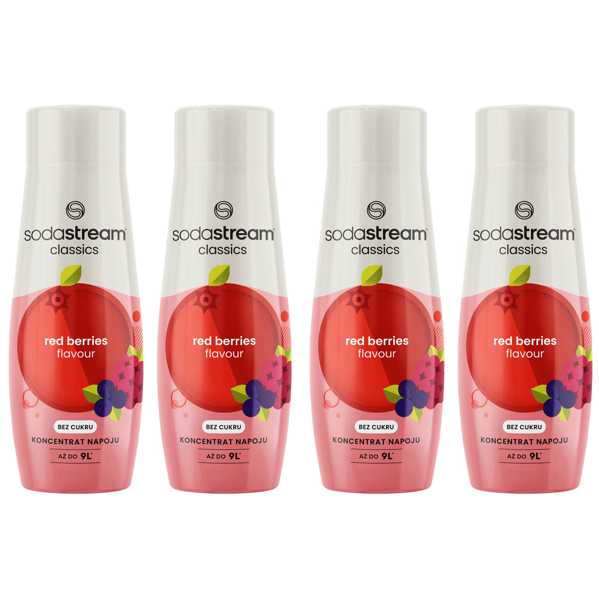 Zestaw Syropów do saturatora SODASTREAM Red Barrel Bez cukru 4x440ml