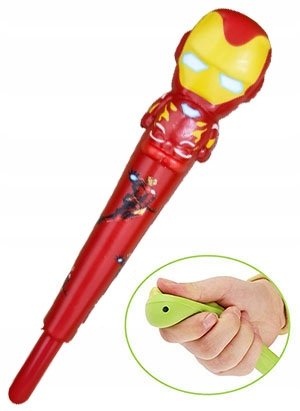 długopisy Iron Man cienkopisy GNIOTEK antystresowy dla chłopca GNIOTKI