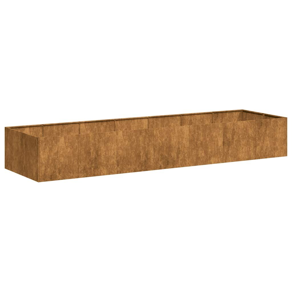 vidaXL Doniczka Rusty 280x80x40 cm Stal nierdzewna