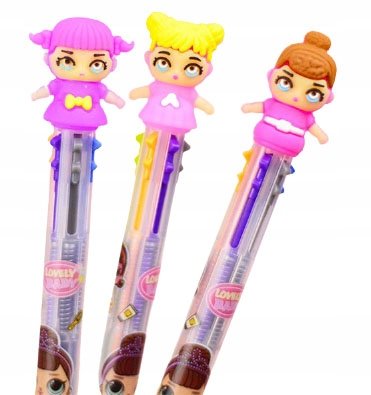 LOL surprise dolls DŁUGOPIS 6-cio kolorowy dla dziewczynki dzieci szkolny