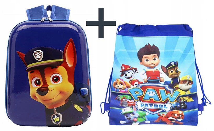 Plecak dziecięcy szkolny PSI PATROL CHASE do szkoły przedszkola + WOREK