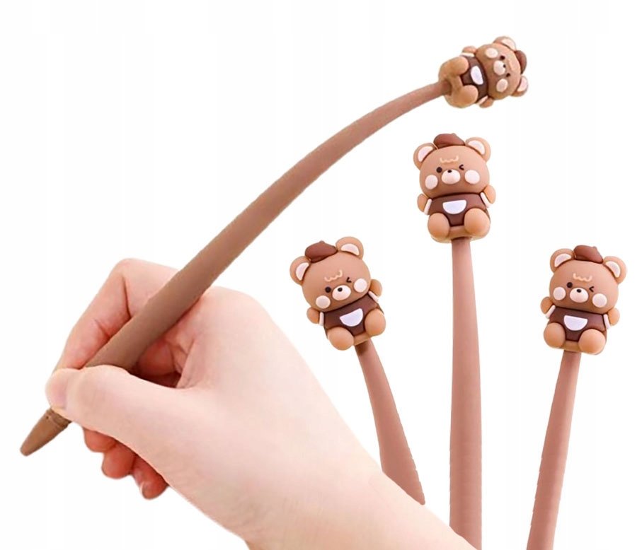 Długopisy MIŚ silikonowy BEAR misie cienkopisy z misiem dla dzieci dziecka