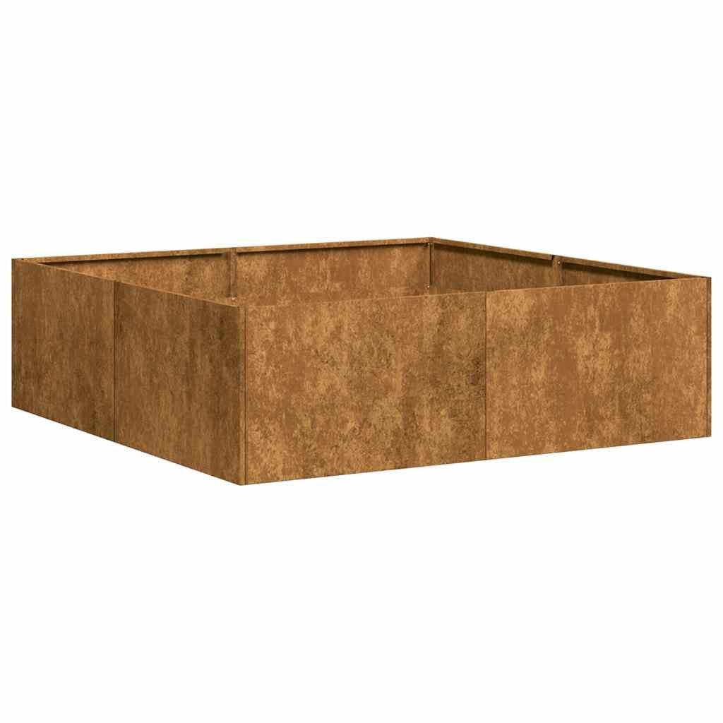 vidaXL Doniczka Rusty 100x100x30 cm Stal nierdzewna