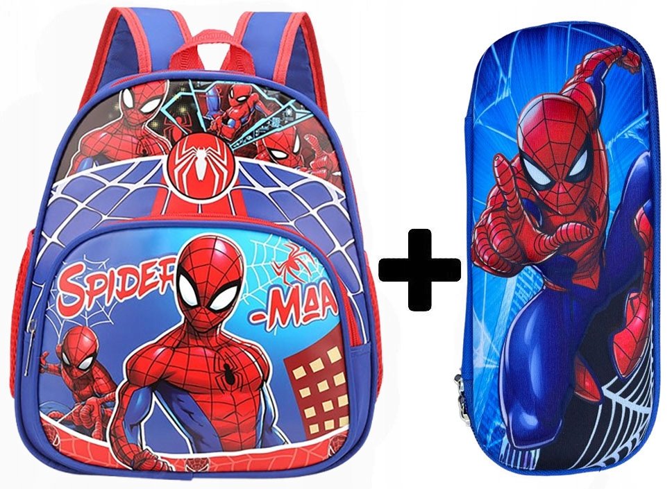Plecak do przedszkola szkoły SPIDERMAN dla chłopca dzieci + PIÓRNIK 3D