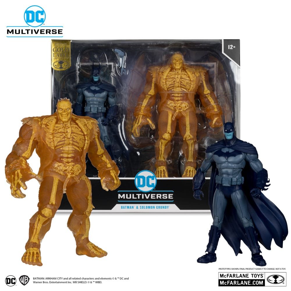 Zestaw 2 figurek DC Multiverse (Arkham City) - Batman & Solomon Grundy (Gold Label)