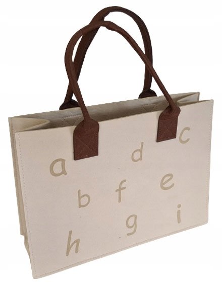 TORBA damska modna beżowa torebka na ramię zakupy shopper miejska klasyczna