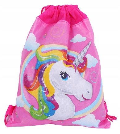 WOREK do szkoły JEDNOROŻEC na zmianę obuwie kapcie wf buty unicorn plecak