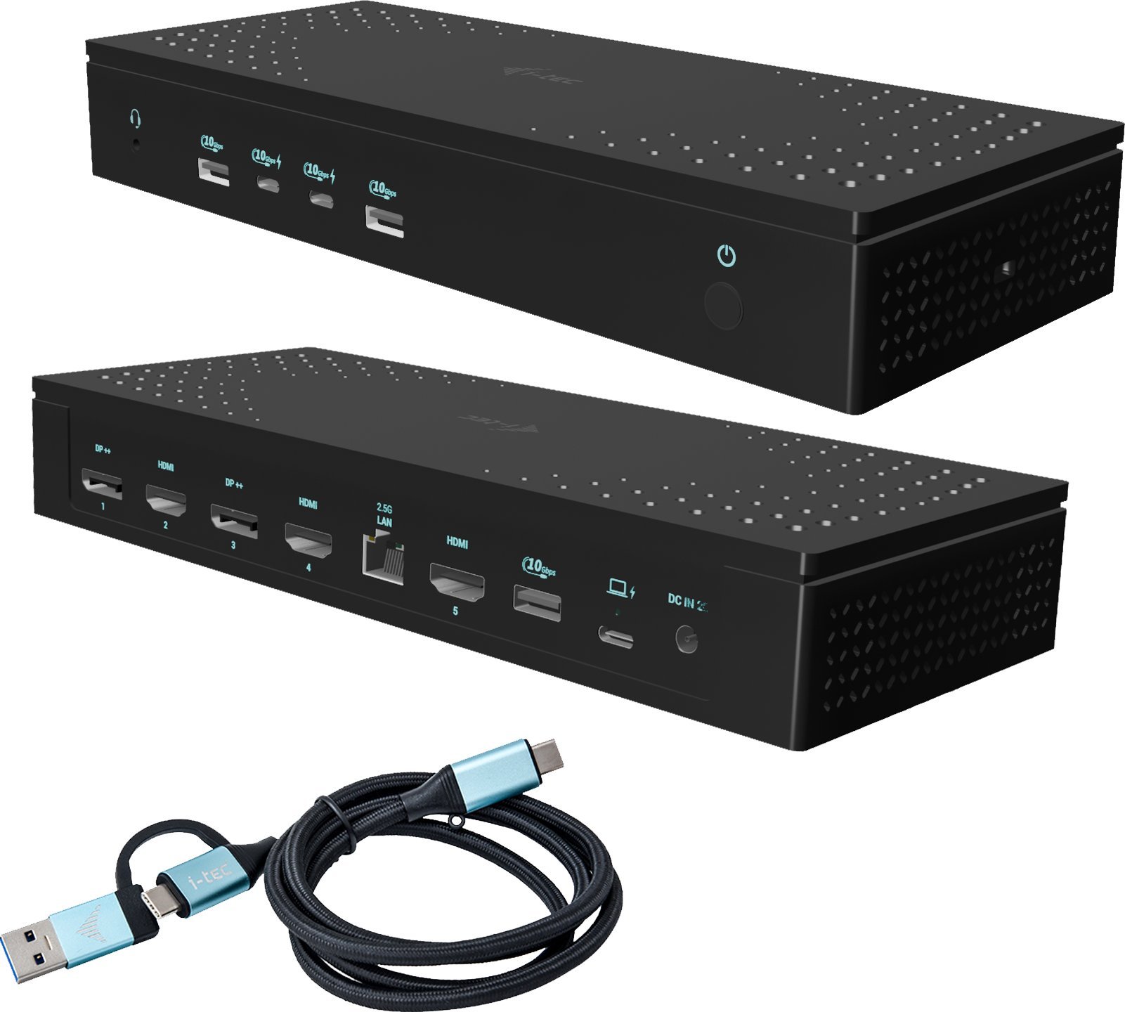 i-tec CA5MONITORDOCKPD stacja dokująca Przewodowa USB 3.2 Gen 1 3.1 Gen 1 Type-C Czarny