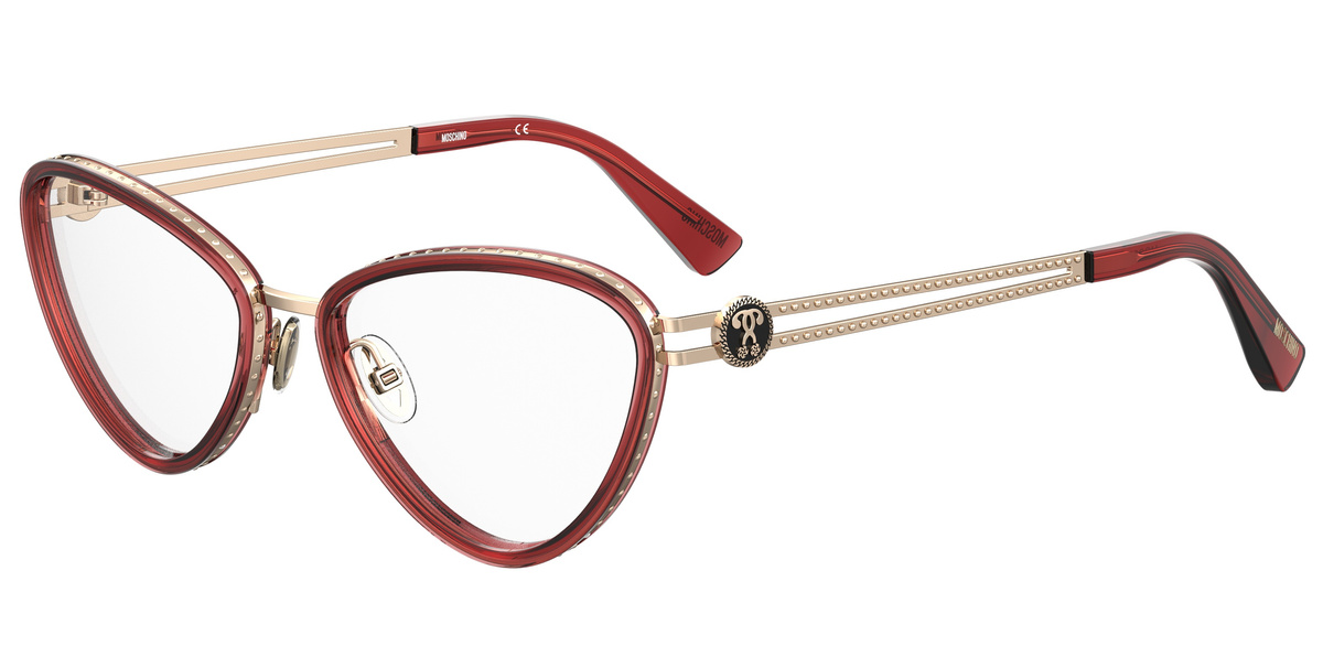 Okulary MOSCHINO MOS585-LHF. Okulary, Kolor Burgundy. Kobieta.