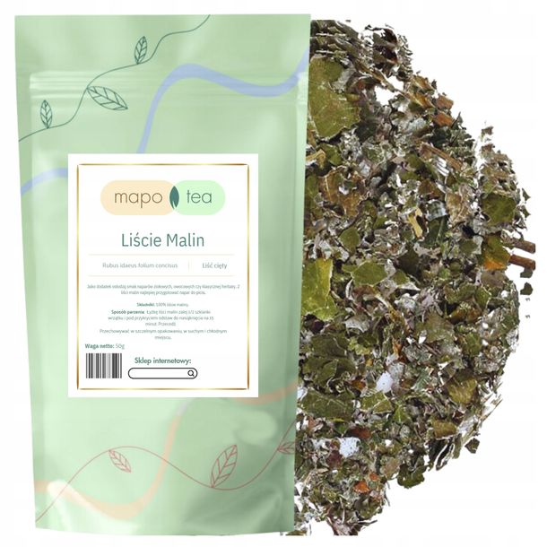 LIŚCIE MALIN 100% NAUTRALNE 50G Herbata Ziołowa Bez Dodatków Wysoka Jakość