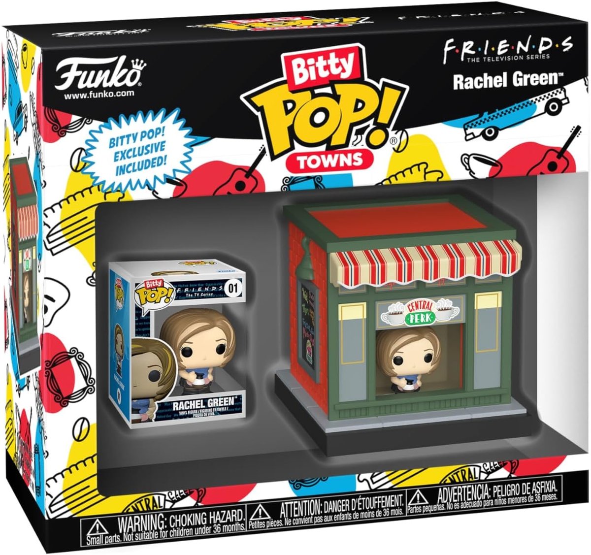 funko pop! bitty town: friends - rachel green and central perk