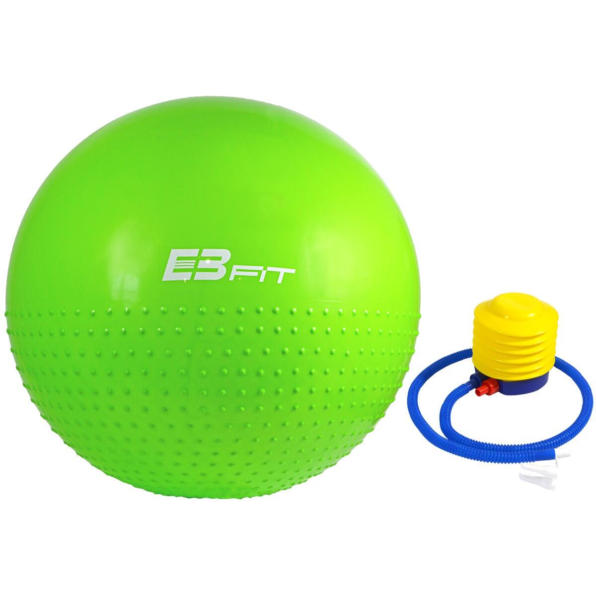 EB Fit Piłka gimnastyczna z masażerem Half Fit zielona 65 cm