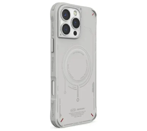 Skinarma Mecha Magnetic Charging do iPhone 16 Pro Jasnoszary