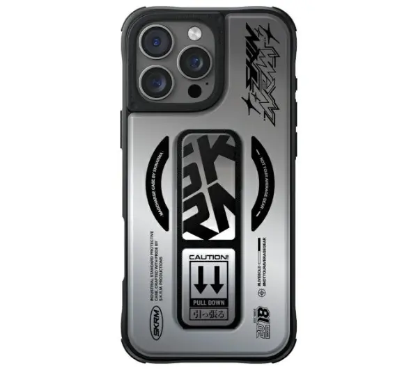 Skinarma Magnetic Charging Grip Stand do iPhone 16 Pro Srebrny