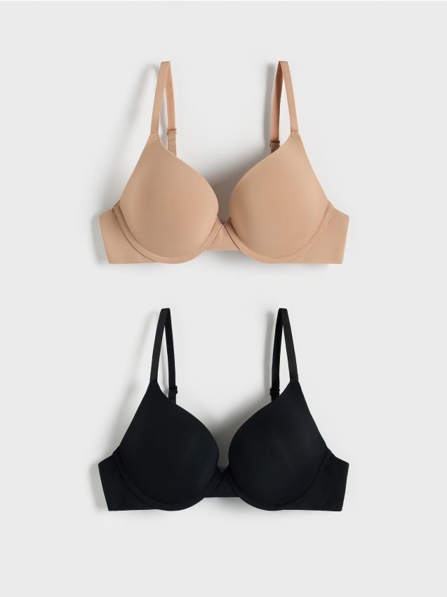 Reserved - Modulowany biustonosz 2 pack - czarny