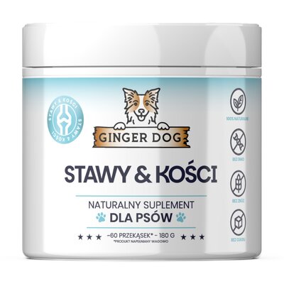 Suplement dla psa GINGER DOG Stawy i Kości 180 g