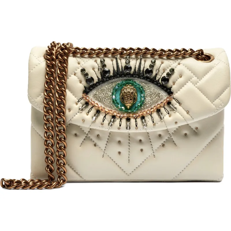 Kurt Geiger Skórzana torebka na ramię 690 KENSINGTON EYE-BONE