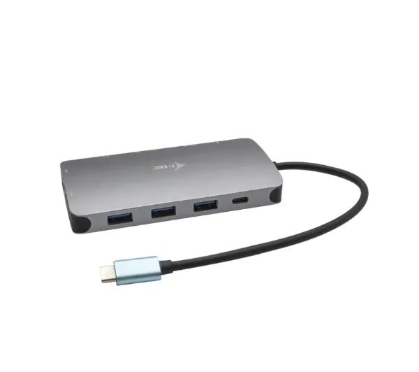 i-Tec C31NANOVGA100 USB-C Metal Nano Dock HDMI/VGA with LAN + Charger 100W Szary