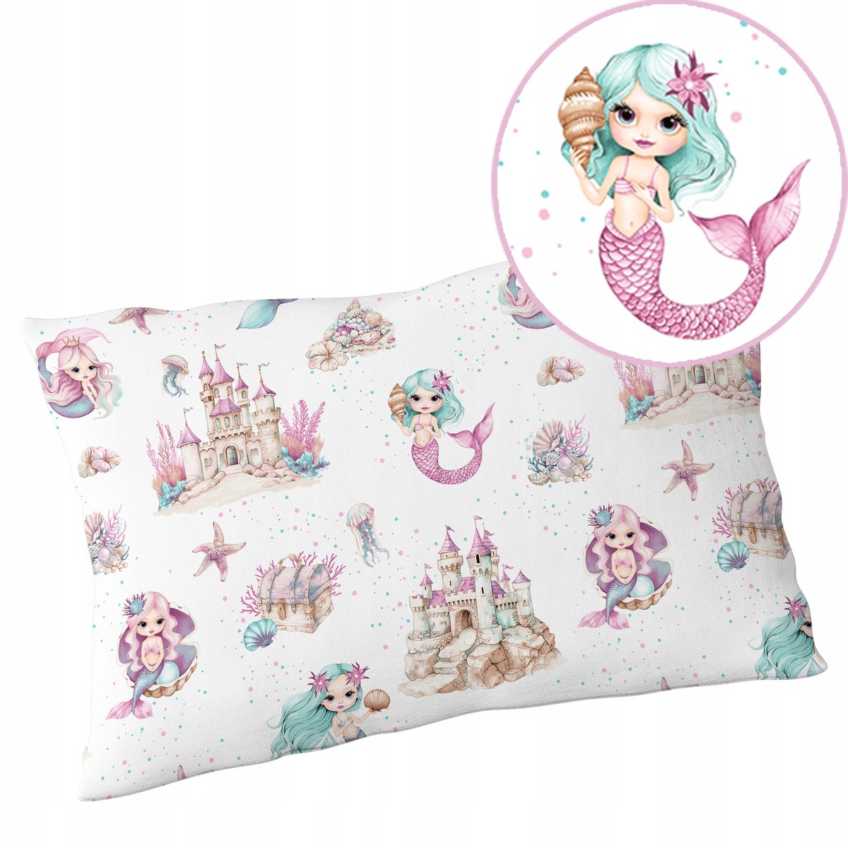 POSZEWKA NA PODUSZKĘ 40x60 BAWEŁNA ZAMEK WZORY!