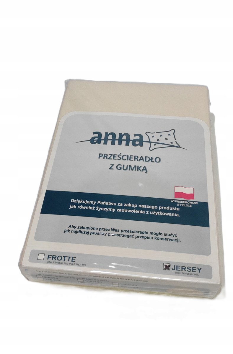 Prześcieradło Jersey 200 x 220 Ecru