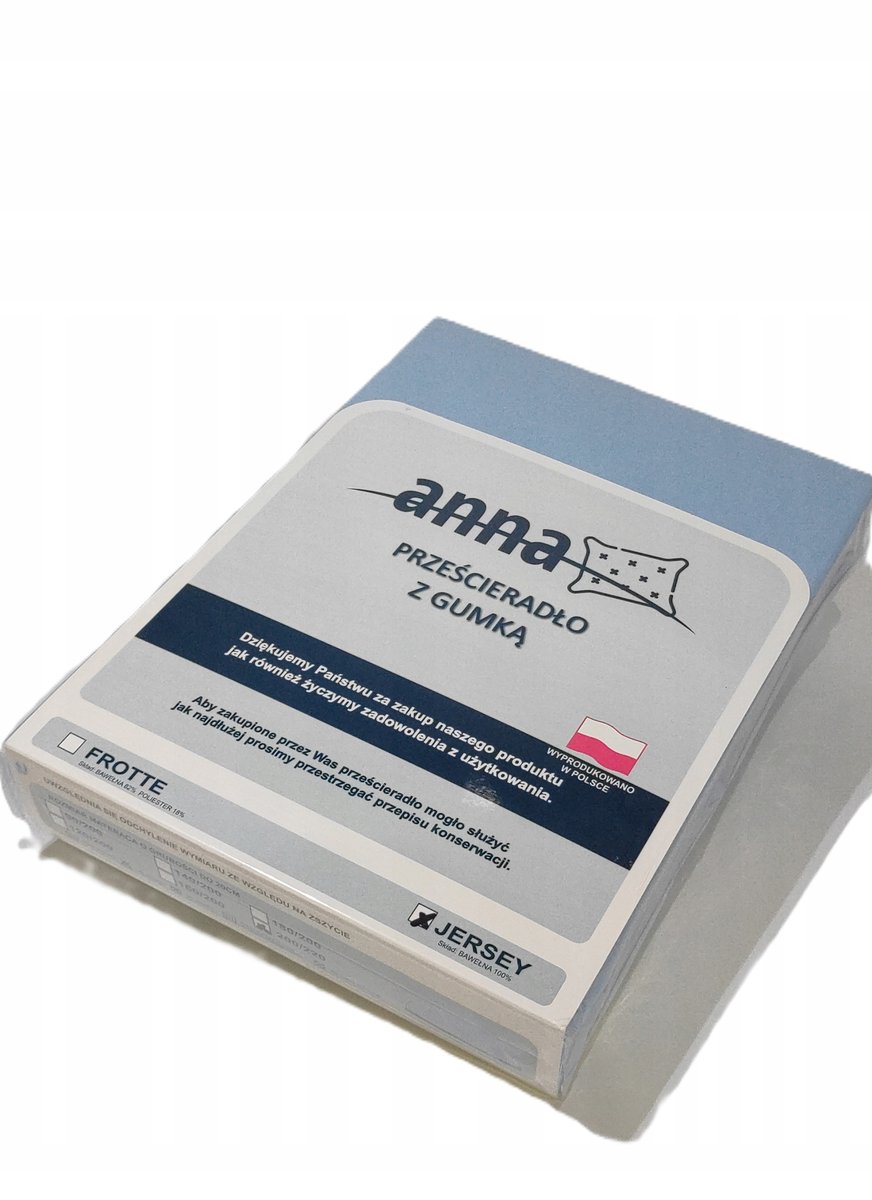 Prześcieradło Jersey 200 x 220 Jasny Niebieski