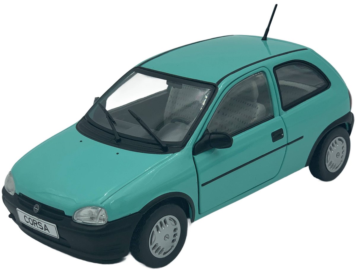 Opel Corsa B 1993 Model Metal 124226 Whitebox 1:24 Turkusowy