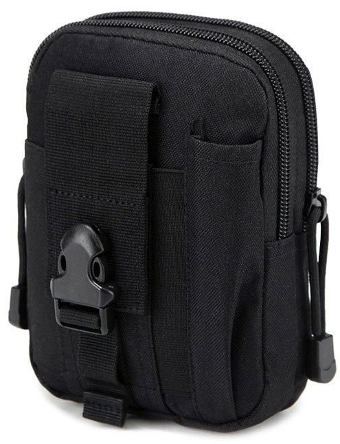 SASZETKA TAKTYCZNA MILITARNA NERKA BIODROWA WOJSKOWA NA TELEFON CZARNA