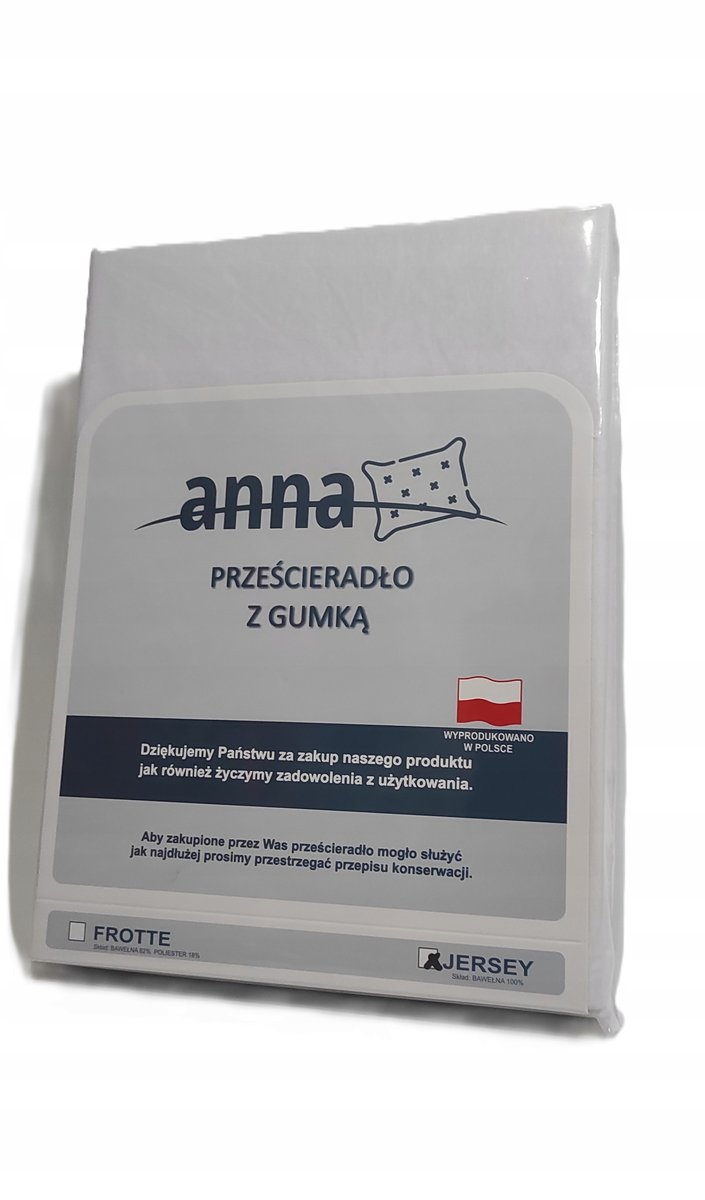 Prześcieradło Jersey 140 x 200 Białe