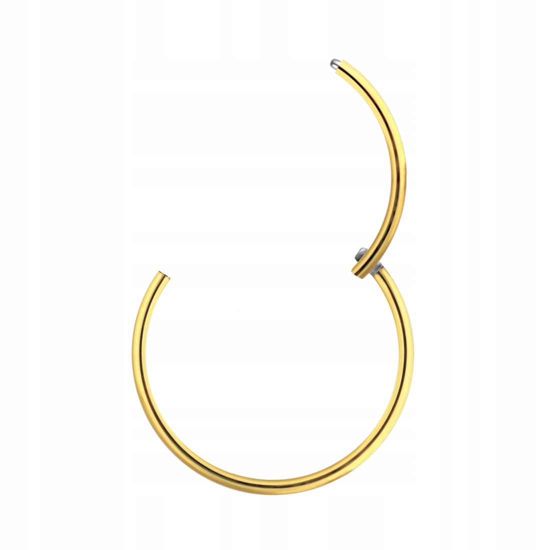 ZŁOTY kolczyk KÓŁKO CLICKER RING STAL 316L 0,8/8 mm
