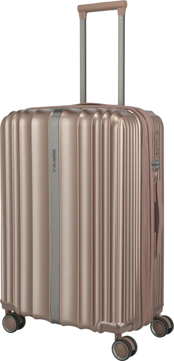 Walizka średnia Travelite Paros 67 cm Brązowa