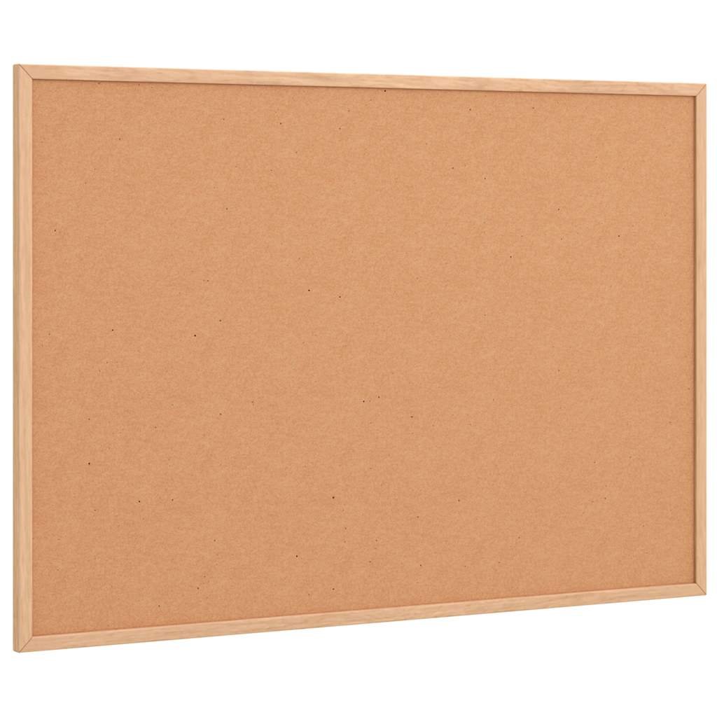 vidaXL Tablica korkowa z ramą z litego drewna sosnowego 80x55 cm