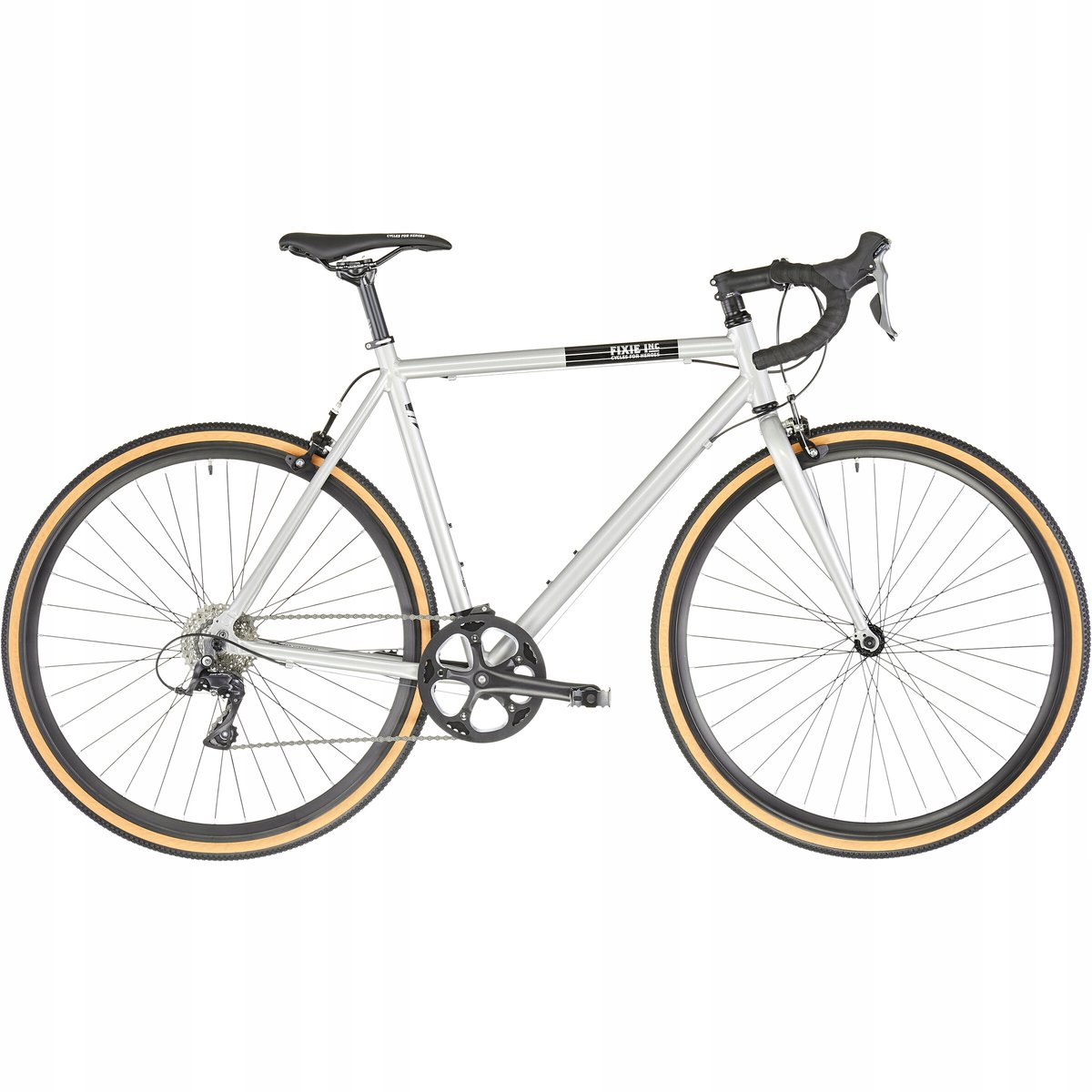 ROWER GRAVEL FIXE FLOATER RACE 8S SILVER SHIMANO SORA 8S 10KG