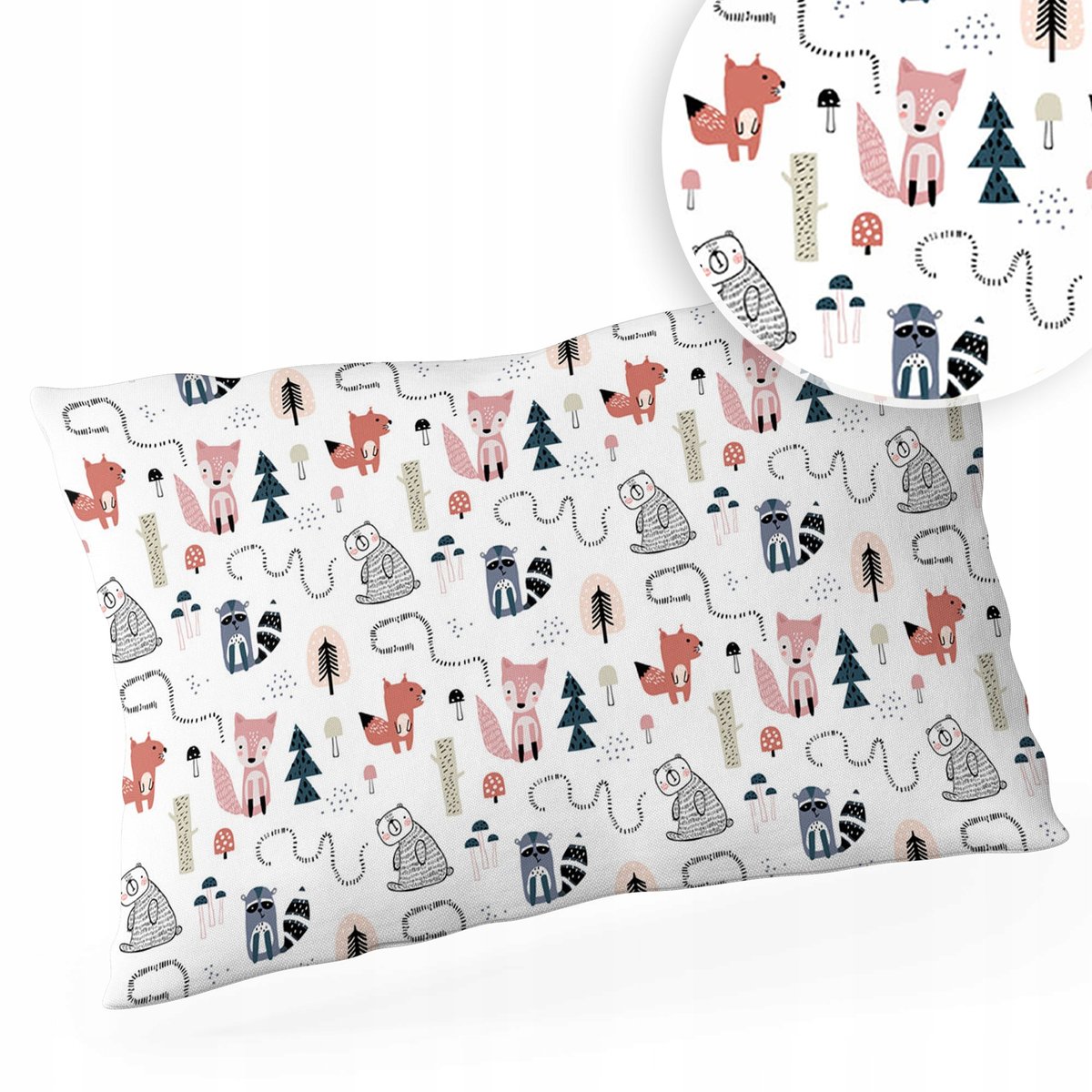 POSZEWKA NA PODUSZKĘ 40x60 BAWEŁNA ZAMEK WZORY!