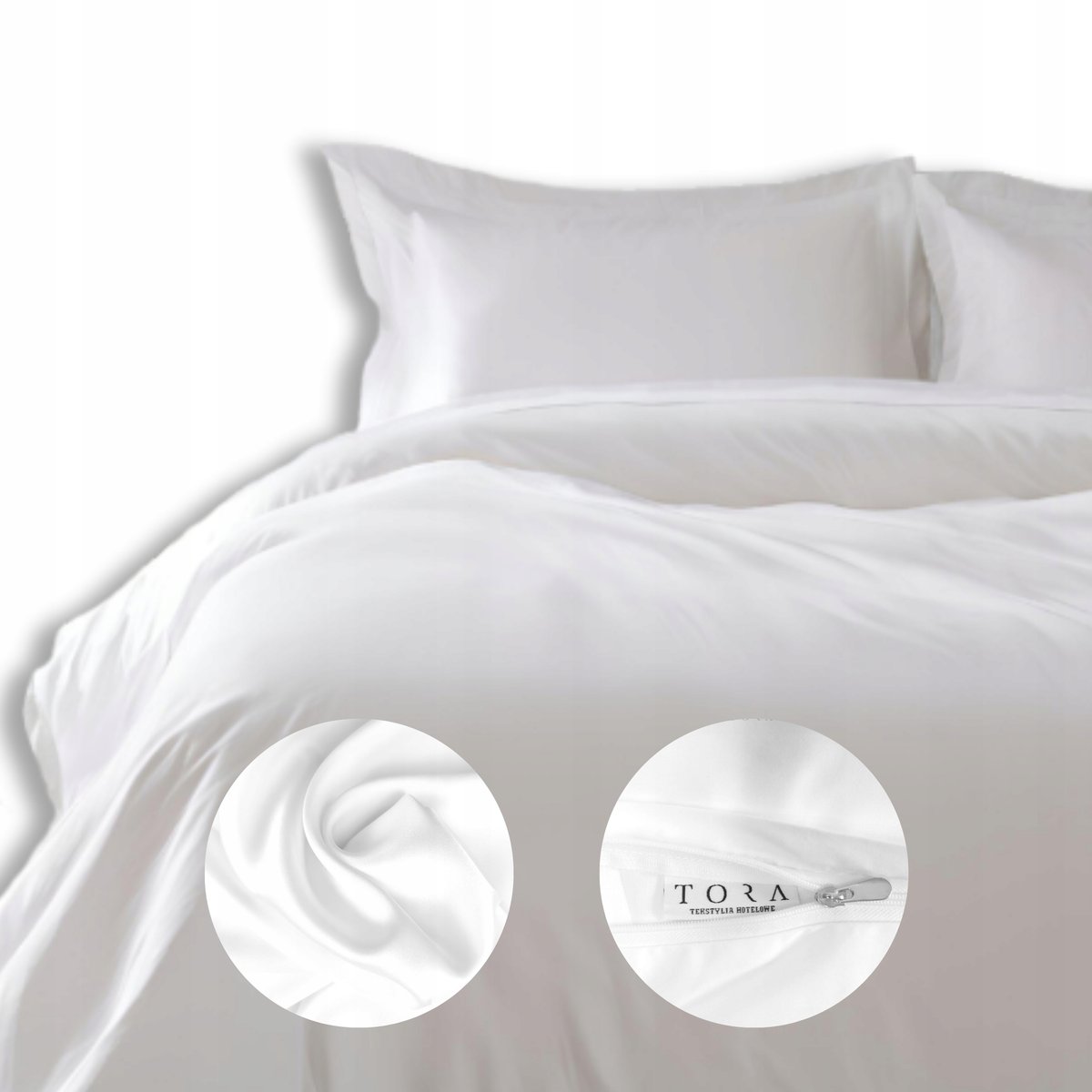 KOMPLET POŚCIELI BAWEŁNIANY 200X200CM + 2 POSZEWKI 70X80CM 280G/m2 ZAMEK