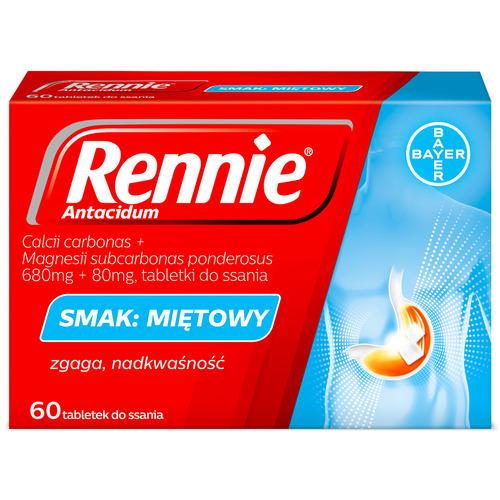 RENNIE Antacidum smak miętowy, 60tabl.