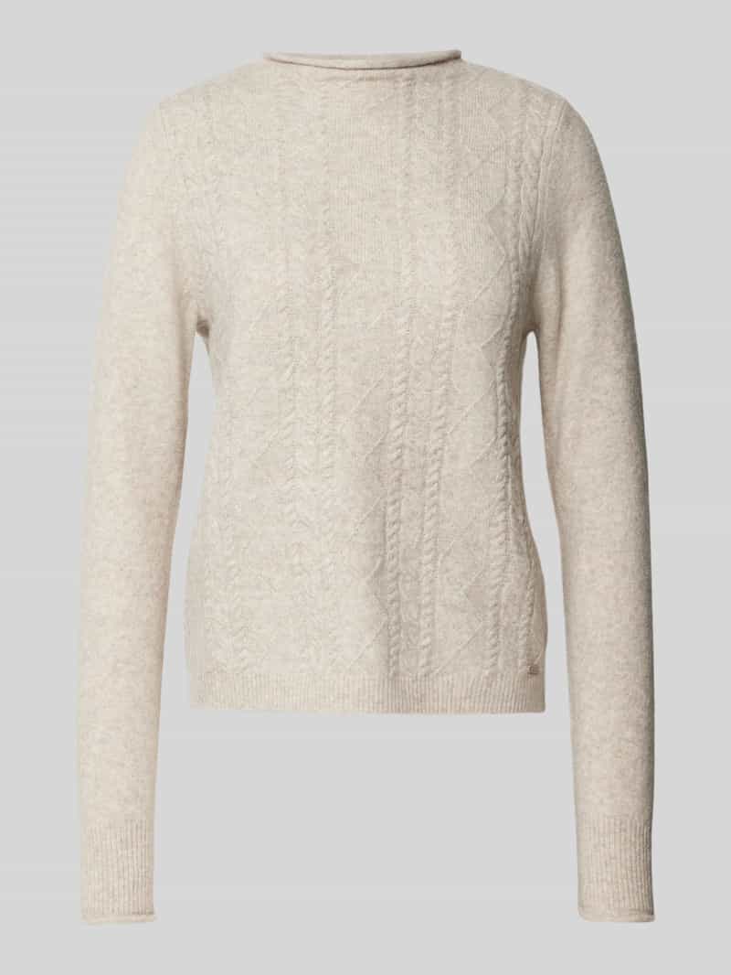 Sweter z dzianiny ze stójką