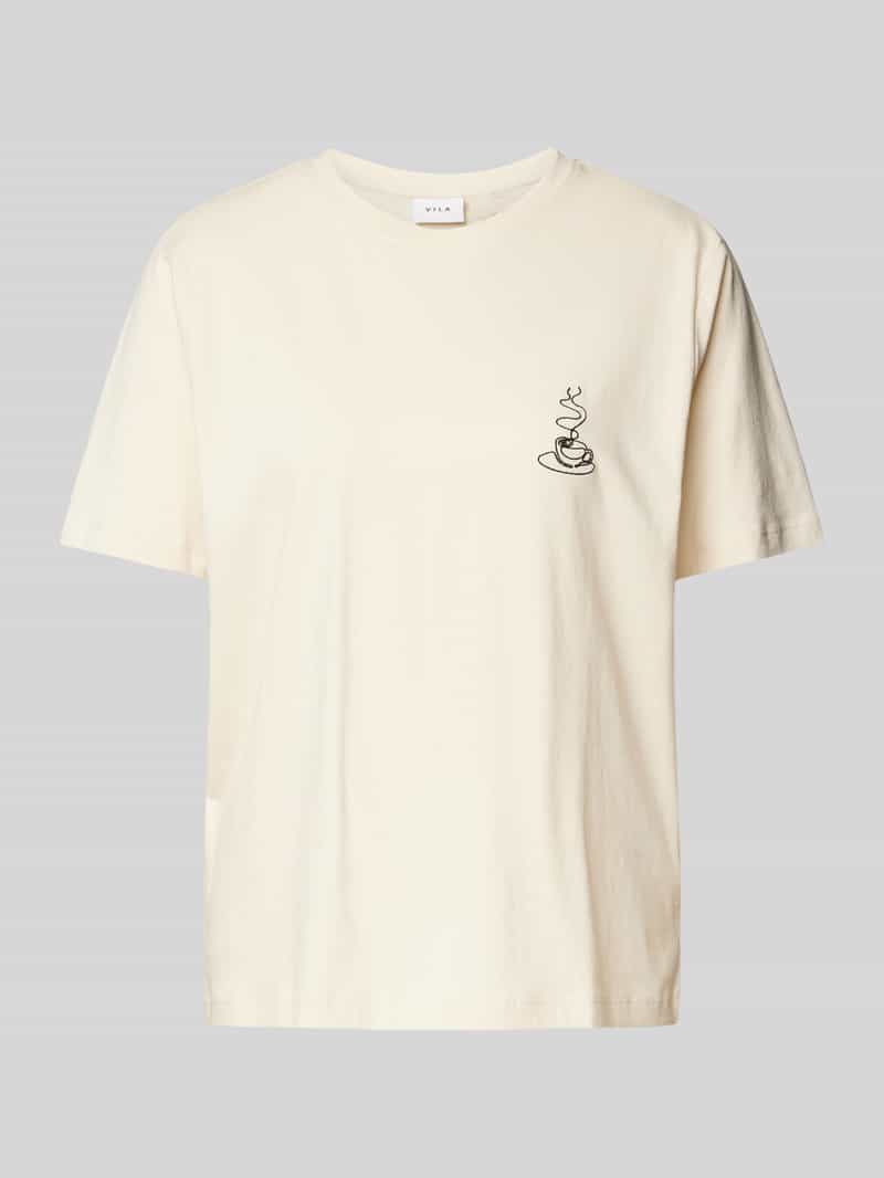 T-shirt z wyhaftowanym logo model ‘SYBIL’