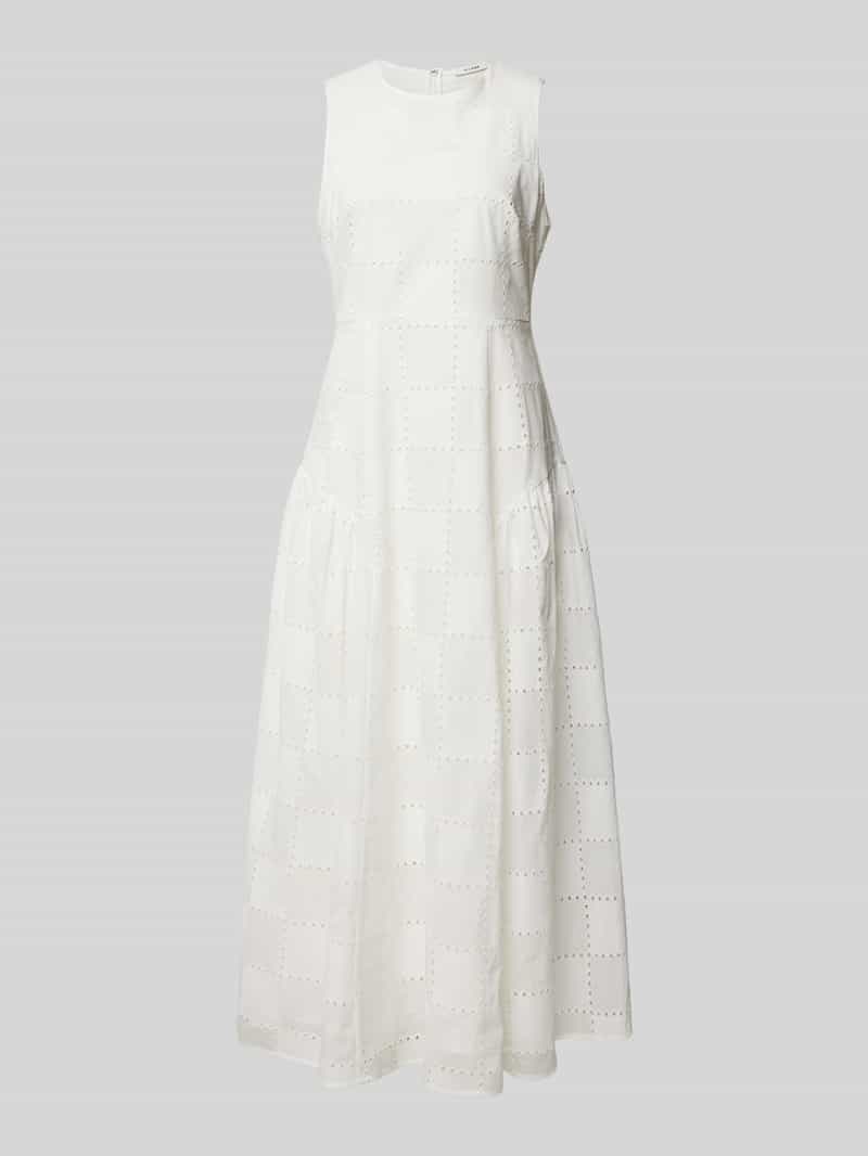 Długa sukienka z haftem angielskim model ‘MARCA ROSE’