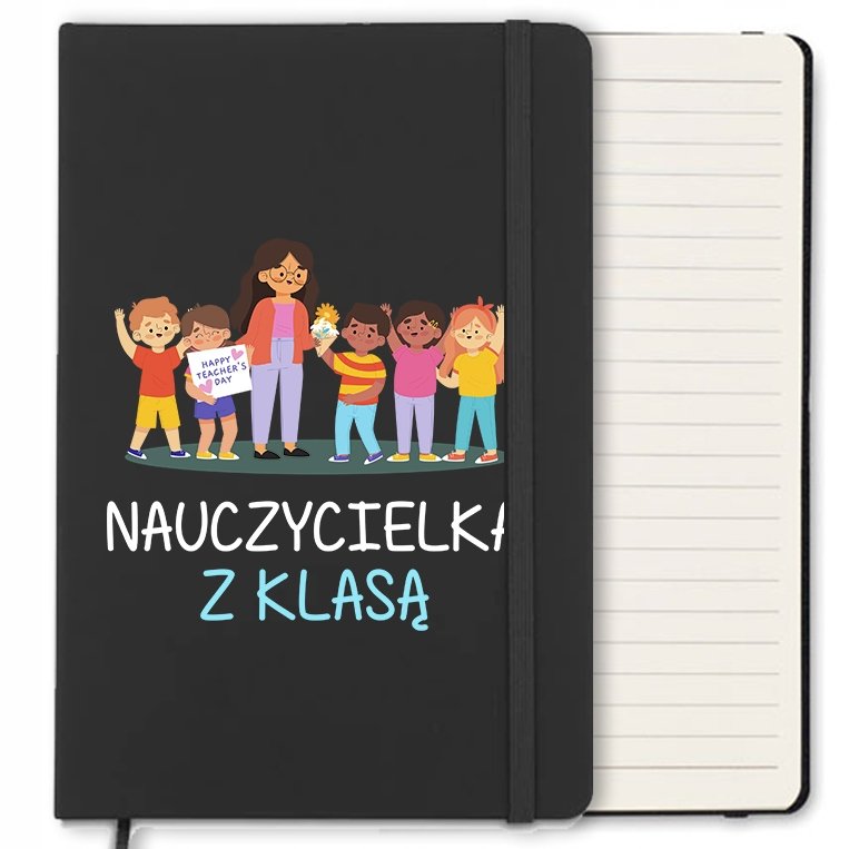 NOTES Z GUMKĄ A5 PREZENT NA DZIEŃ NAUCZYCIELA WZÓR