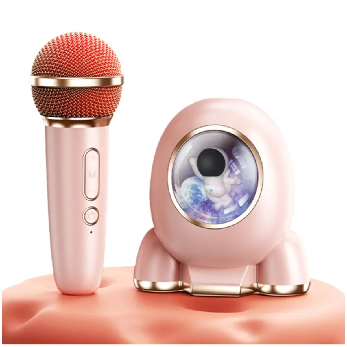 Bezprzewodowy Zestaw do Karaoke Głośnik Bluetooth Mikrofon dla Dzieci RGB