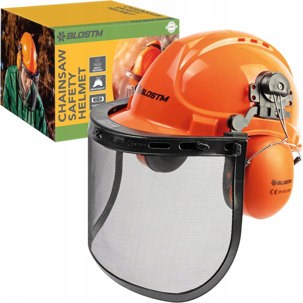 KASK OCHRONNY DRWALA PROFESJONALNA OCHRONA BLOSTM