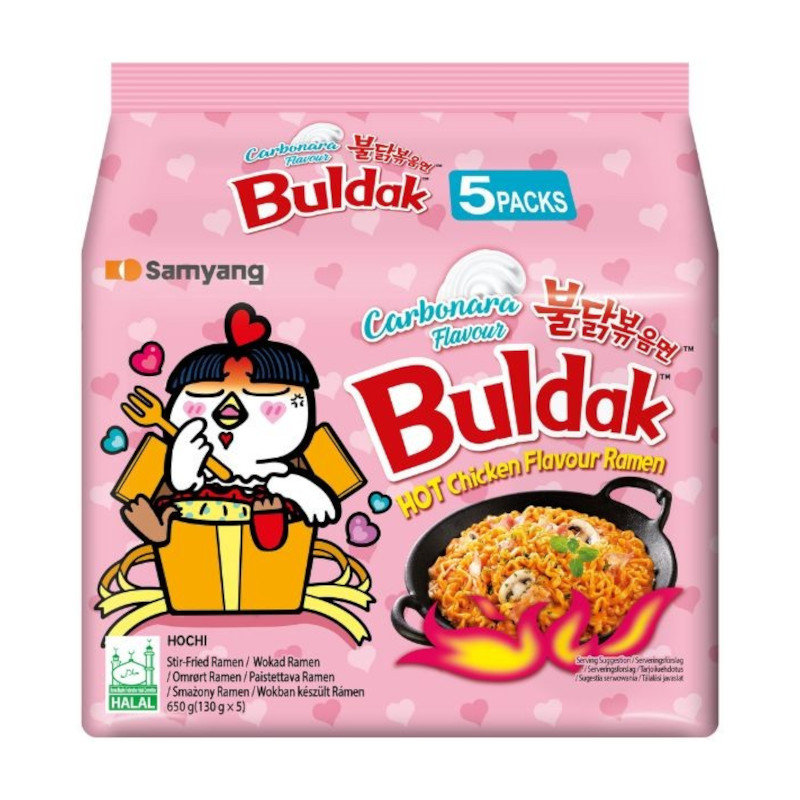 Zupka Instant SAMYANG Ramen Hot Chicken Carbonara Buldak 5x 130g