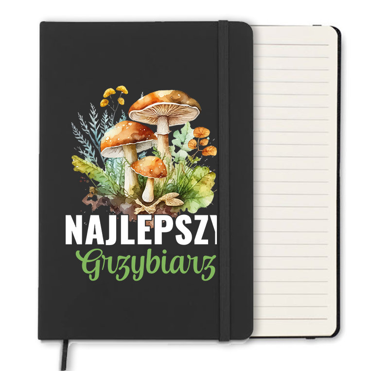 NOTES W LINIE 120 STR CZARNY PREZENT DLA GRZYBIARZA NAJLEPSZY GRZYBIARZ WZ