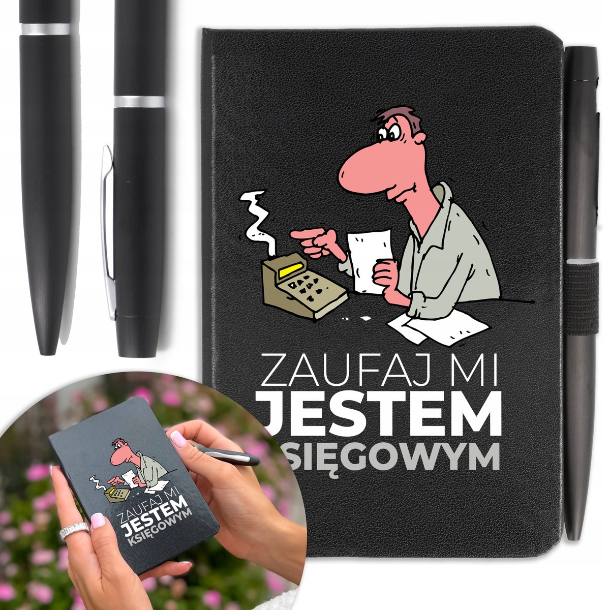 NOTES A6 + DŁUGOPIS Prezent dla KSIĘGOWEGO IMIĘ
